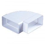 Колено горизонтальное пластик 60*120, 90 градусов (Арт.612КГП)