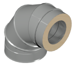 ДКУОТ 300/400/90/0,7/0,7/Zn/Zn/RW дымоход канал утепленный отвод