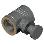 ДККУР 300/400/500/90/0,5/0,5/0,5/304/Zn/Zn/RW дымоход канал коаксиальный утепленный ревизия